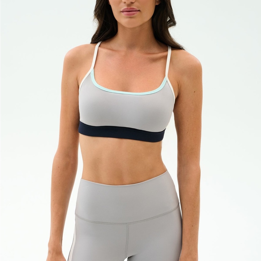 Splits59 Light Gray Racerback Sports Bra